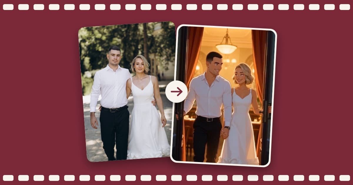 Реальное фото пары и та же пара в мультфильме LUME